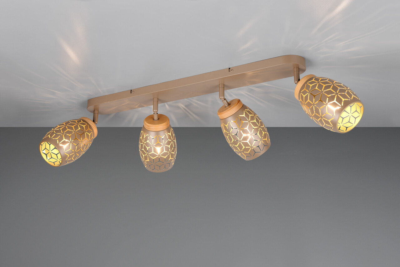 Plafoniera Bidar, RL, 74x12x27 cm, 10W, 4x E14, metal, aramiu - 2 | YEO