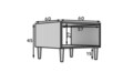 Masuta de cafea ELTAP, Dullum, 60x60x45 cm, PAL/PVC, alb