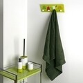 Cuier pentru baie Wash & Brush, Versa, 36x3x12 cm, sticla, verde