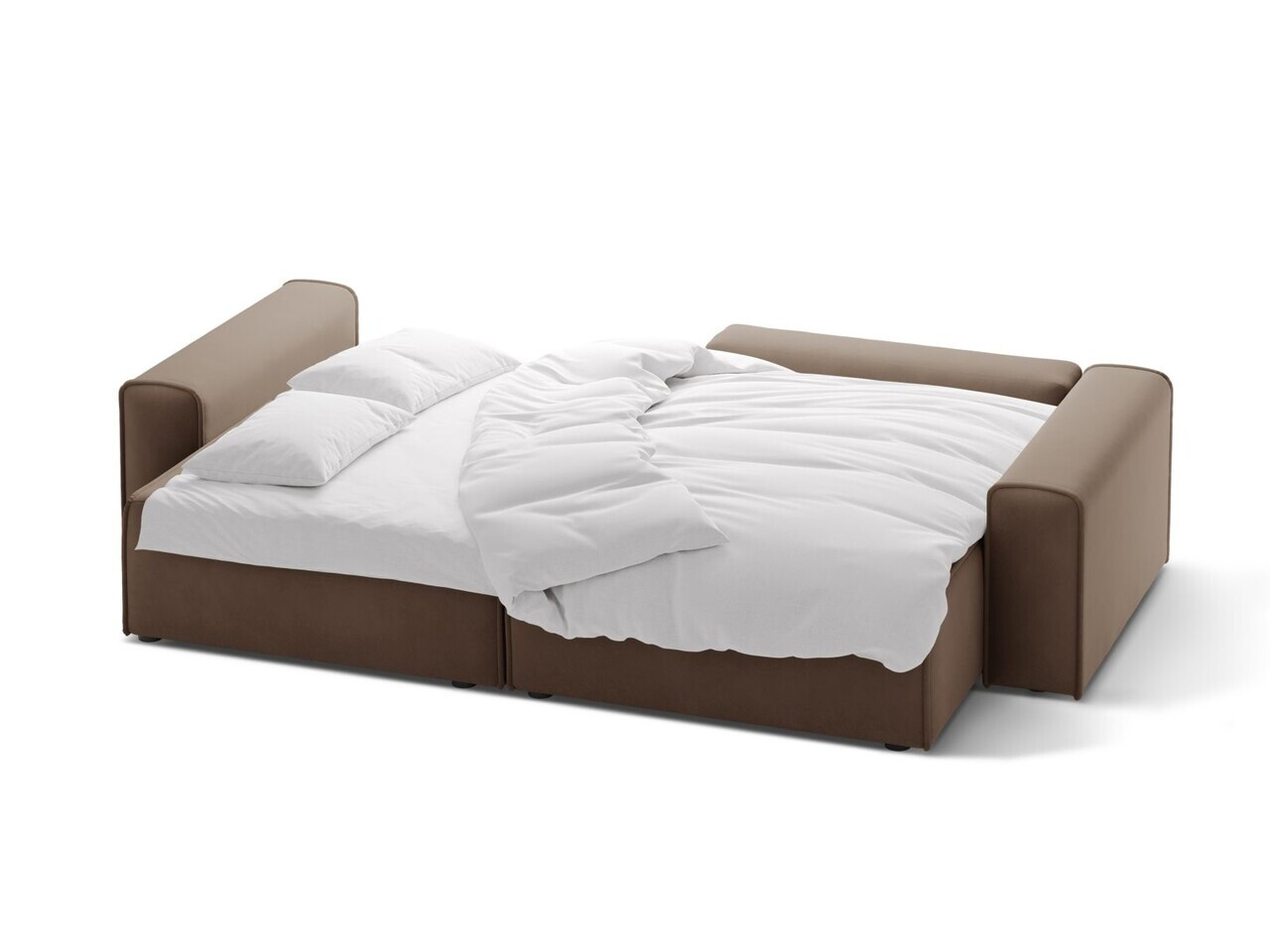 Coltar extensibil dreapta 3 locuri, Victor, Micadoni Home, 246x148x83 cm, catifea, ciocolatiu — imaginea 3