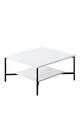 Masuta de cafea, Bexley, Black Line, 80x80x40 cm, PAL, Alb/Negru