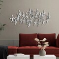Decoratiune de perete, Martılar 2, Metal, Dimensiune: 124 x 59 cm, Multicolor