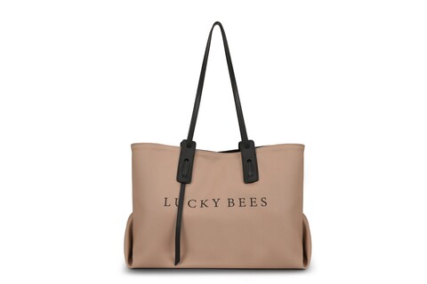 Geanta, lucky bees, 379 beige, piele ecologica, bej