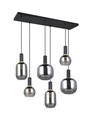 Lustra Diva, TRIO, 85x20x150 cm, 10W, 6x E27, metal, negru mat
