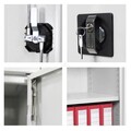 Dulap de depozitare cu incuietoare, Shelvoria, Js1001Ma, 92x198x40 cm, Otel, Gri/Albastru