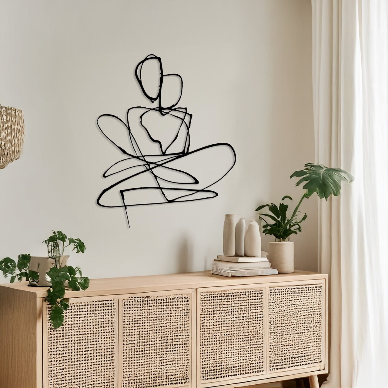 Decoratiune de perete, DCV-1039-MT, Dimensiune: 50 x 40 cm, Negru — imaginea 2