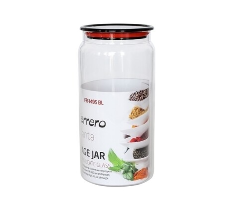 Borcan cu capac, Luigi Ferrero Atlanta, 950 ml, sticla borosilicata/plastic/silicon