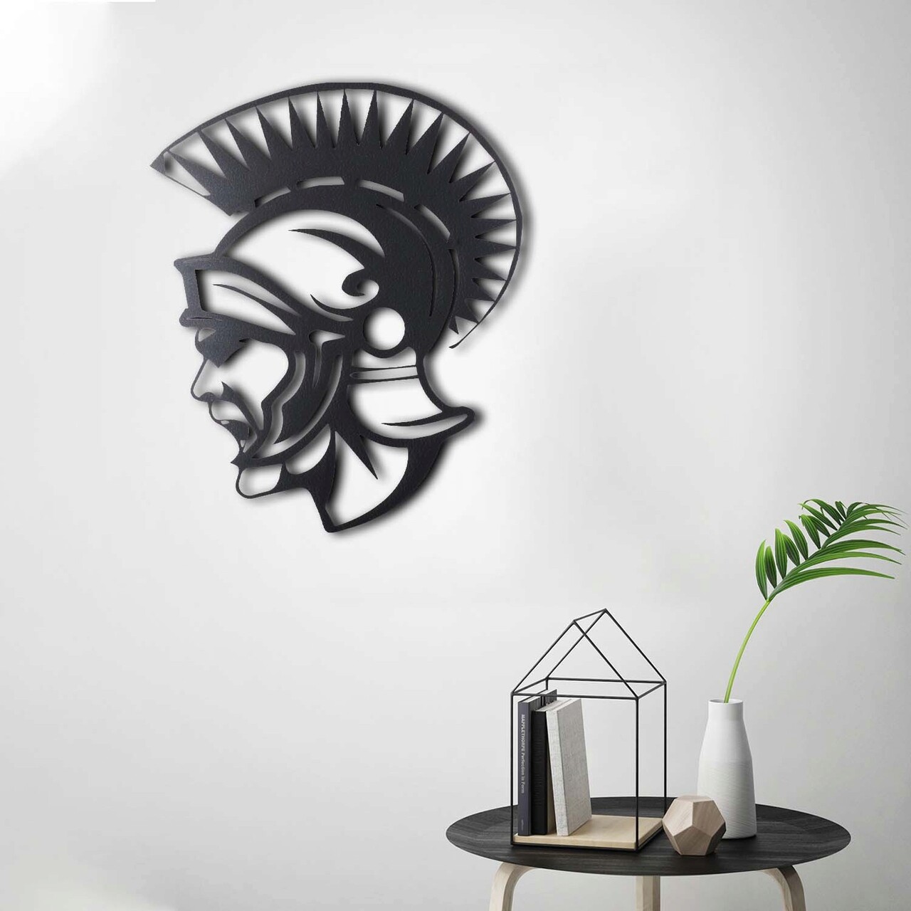 Decoratiune de perete, Soldier, Metal, Dimensiune: 33 x 40 cm, Negru