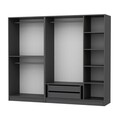 Dulap pentru haine, Minerva, Kale 210, 225x210x52 cm, PAL, Antracit