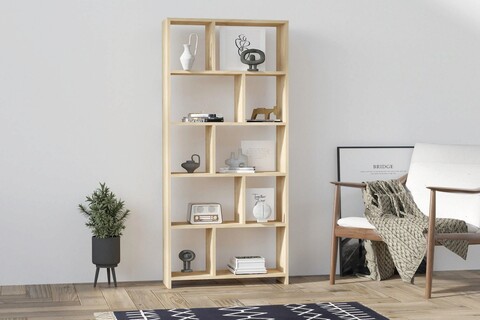 Corp biblioteca, asse home, jordan, 70x161.8x22 cm, maro