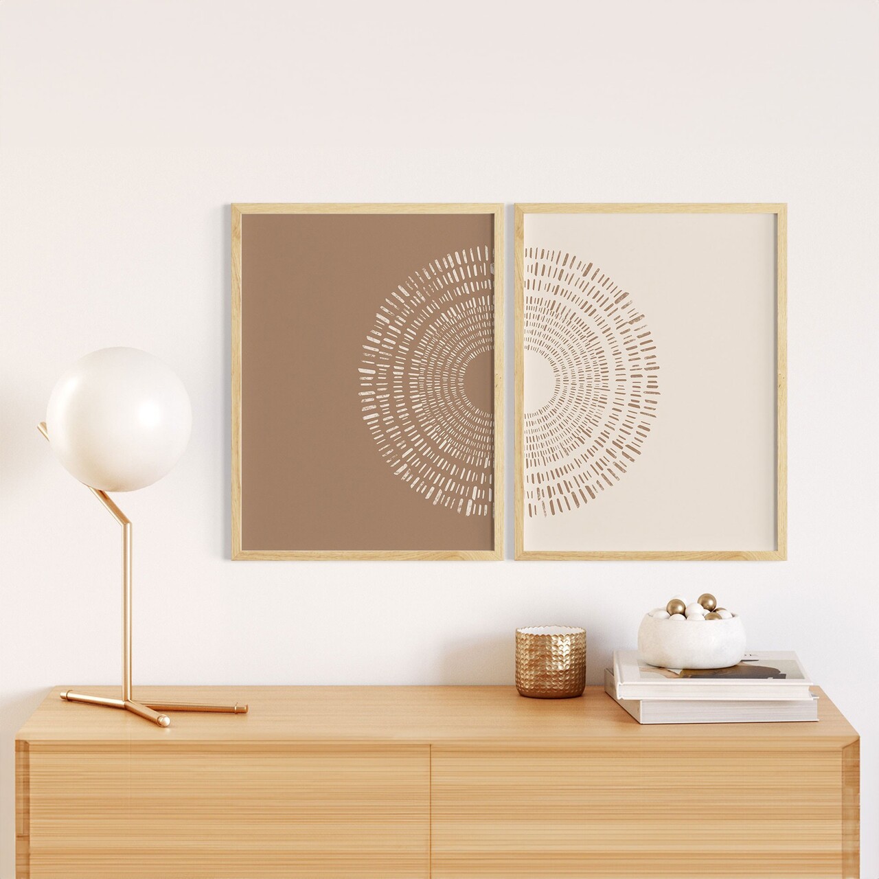 Set 2 tablouri decorative Huhu251 Cadru: 100% LEMN MASIV (Grosime: 2 cm) Multicolor