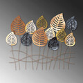 Decoratiune de perete, Lilac, Metal, Dimensiune: 76 x 64 cm, Multicolor