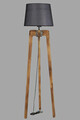 Lampadar, Luin, 534LUN4418, Lemn de brad, Nuc / Negru