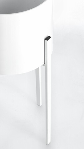 Set 2 suporturi pentru ghiveci Ester Round, Bizzotto, Ø 23 x 55 cm, otel, alb