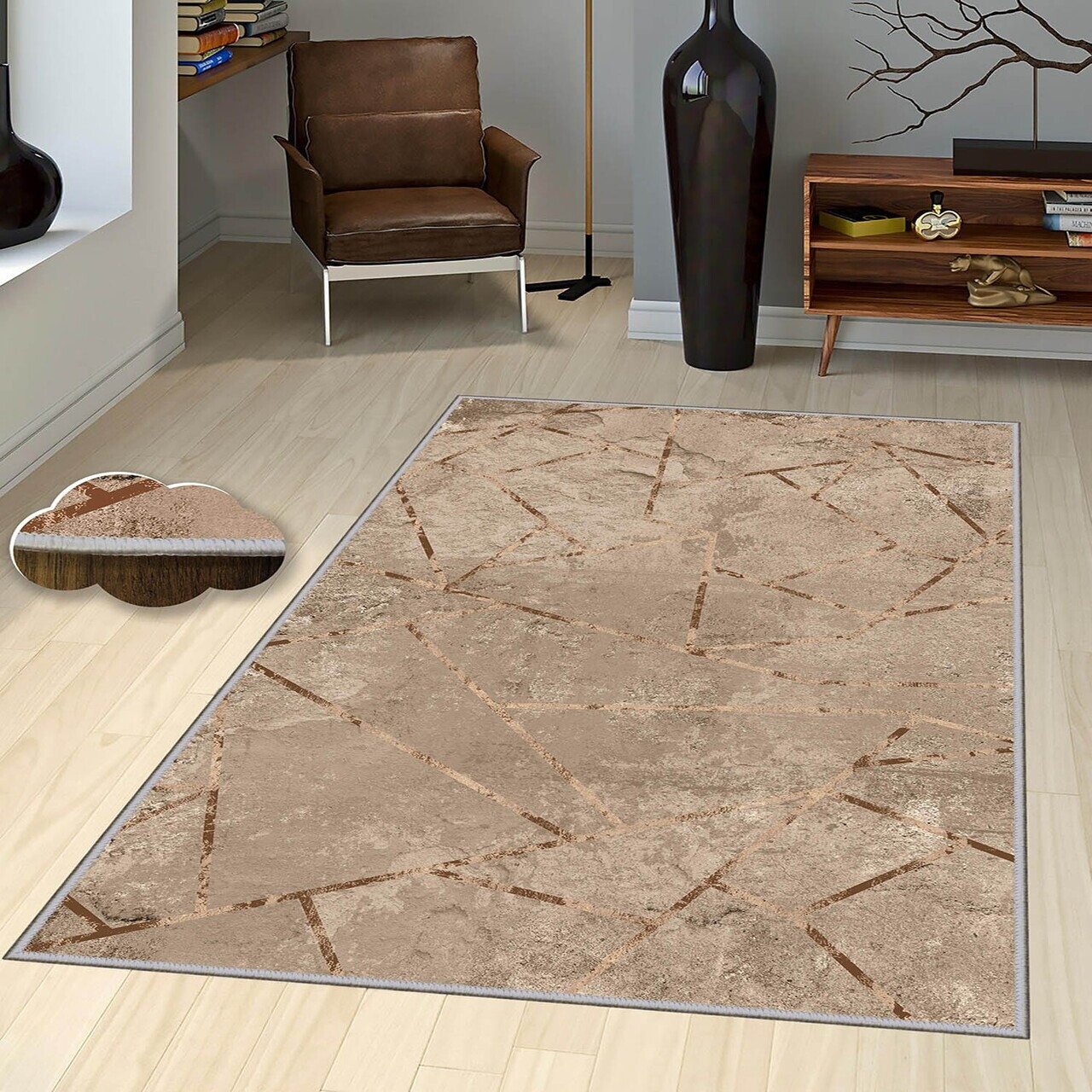 Covor Eexfab824 80x300 cm Poliester Multicolor