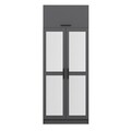 Dulap pentru haine, Minerva, Kale Anthracite, 90x235x52 cm, PAL, Antracit