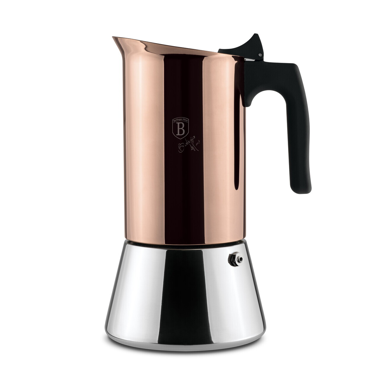 Aparat de cafea Berlinger Haus, Rose Gold, 9 cesti, 450 ml, inox 18/10, roz - imagine 8