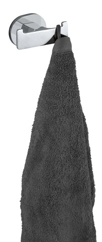 Suport prosoape de baie, wenko, uv-loc, maribor, 9 x 5 x 5.5 cm, metal, gri/negru