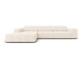 Coltar stanga 4 locuri, Jennifer-140, Micadoni Home, 284x166x70 cm, tesatura chenille din poliester, bej deschis