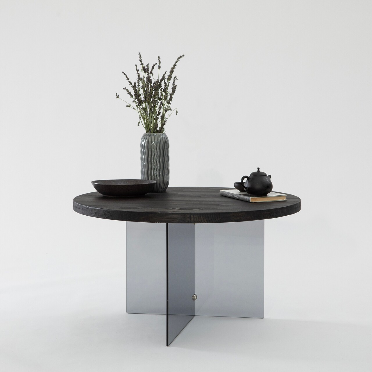 Masuta de cafea, Neostill, Serenity, 70x40 cm, Sticla temperata, Antracit / Gri închis - 1 | YEO