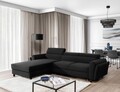 Coltar extensibil stanga 4 locuri ELTAP, Mari-01, Mariall, 288x200x92 cm, lemn/poliester, gri inchis