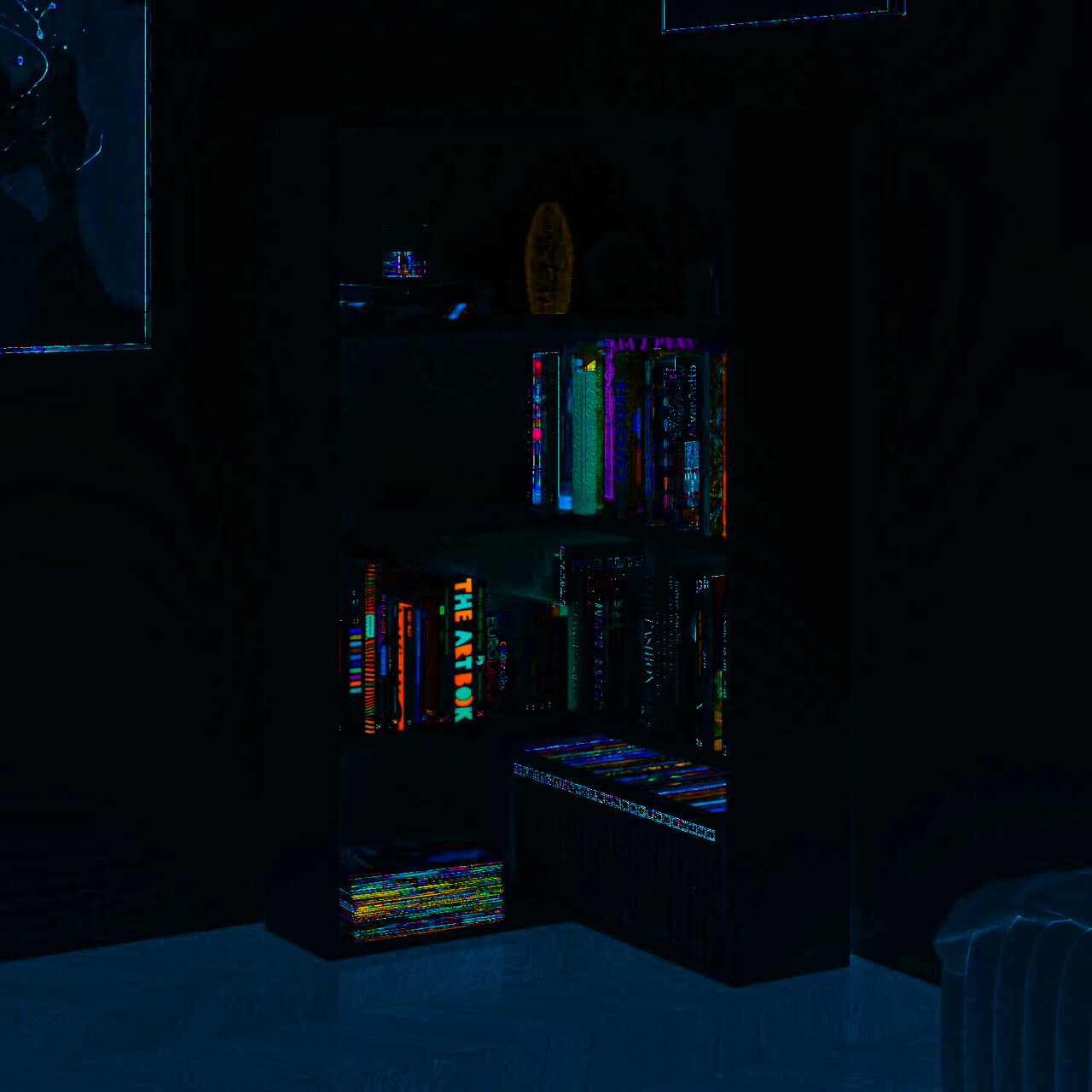 Corp biblioteca Hanah Home Adel 3 Shelf Corner PAL Alb