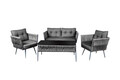 Set mobilier de gradina, Valovi, Violet, Metal, Gri