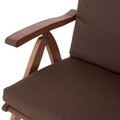 Scaun pliabil cu spatar inalt Malacca, 61.5x75x104.5 cm, mahon