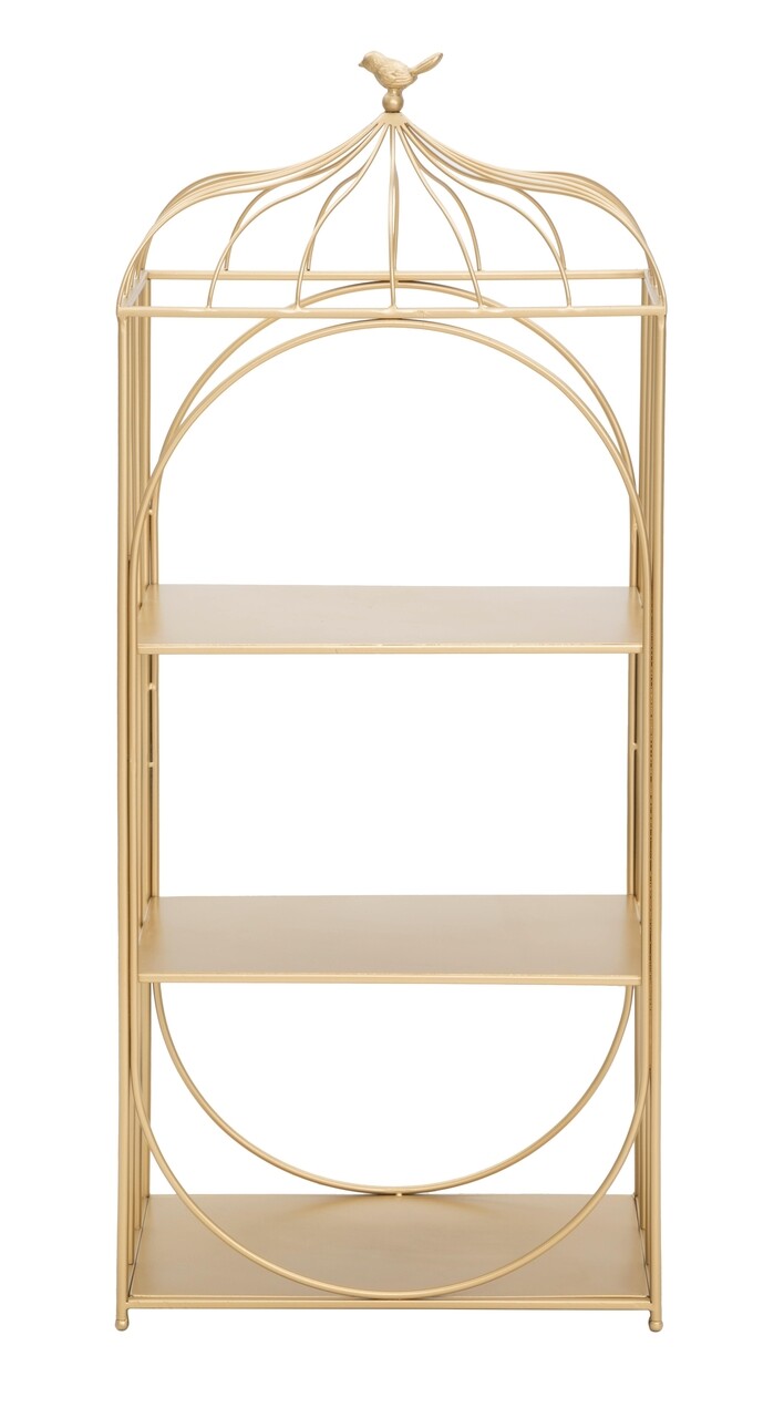 Raft de perete Mensole, Mauro Ferretti, 38x22x92 cm, fier, auriu - 1 | YEO