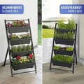 Suport pentru flori Vertical, Maximex, 56.5x62x108 cm, metal/polipropilena, negru