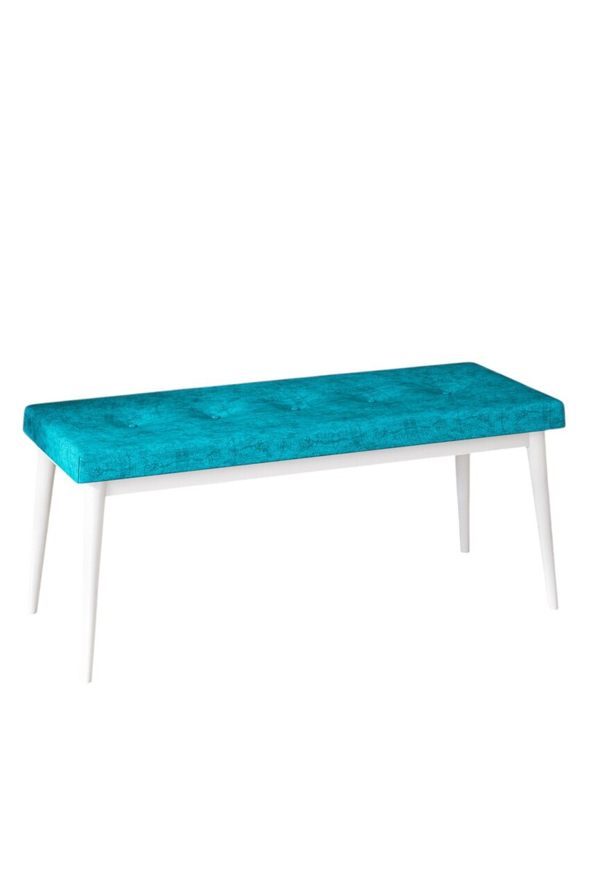 Banca, Hanah Home, Pera Bench, Turcoaz/Alb — imaginea 2