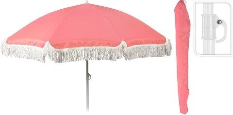 Umbrela pentru plaja Simple, Ø180 cm, roz