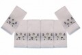 Set 6 prosoape 30x50 cm, 100% bumbac, Saheser,Bordürlü Beyaz  Çıpa ve Kayık