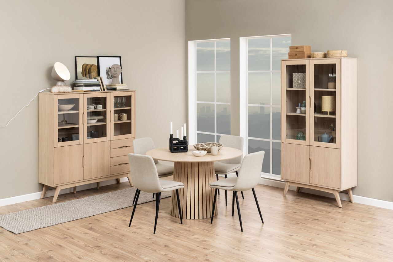 Scaun Becca, Actona, 46x55x85.5 cm, tesatura structurata/otel, bej - view 4