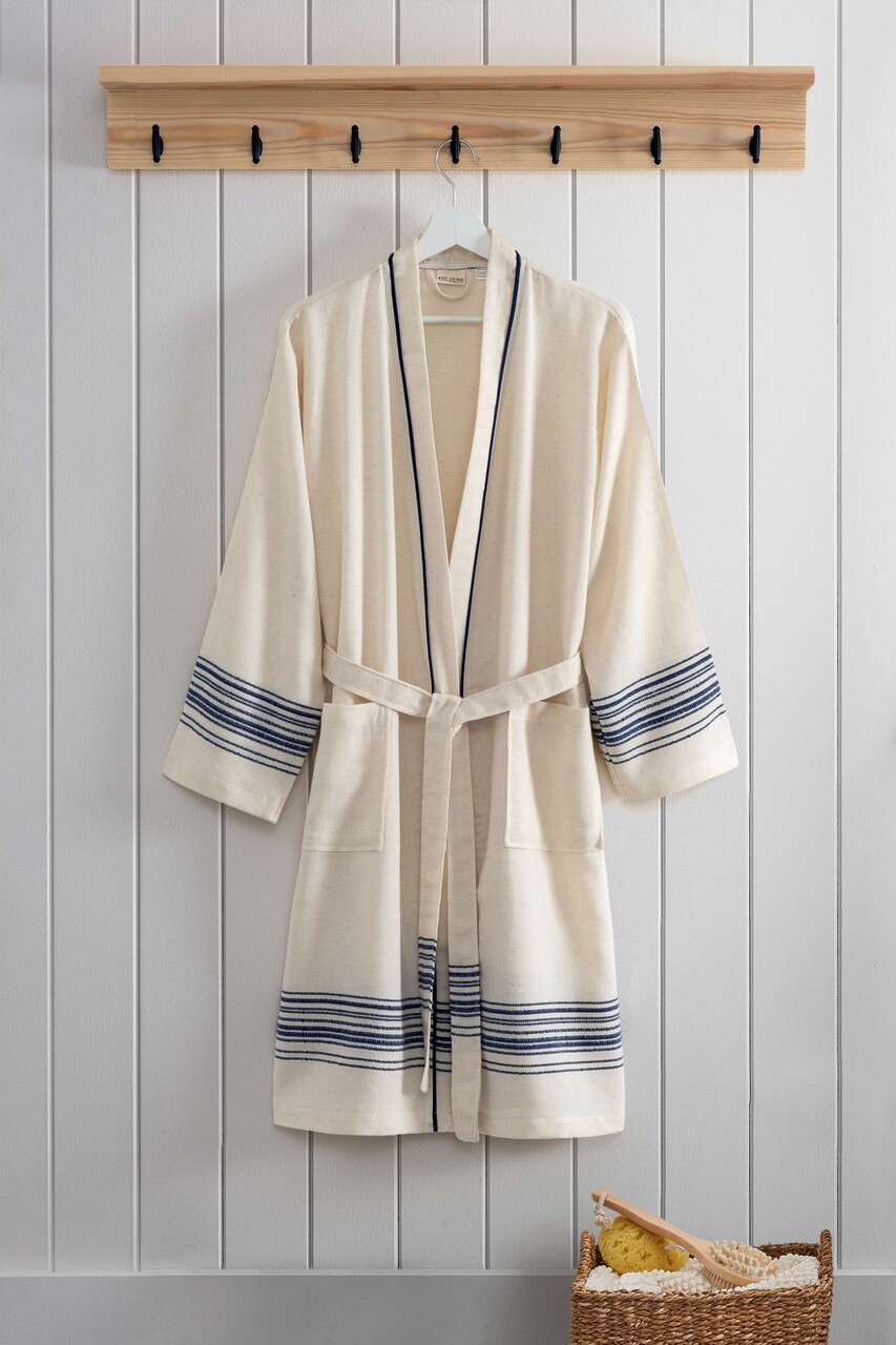 Halat de baie, DC Home, Promise, Bumbac, Albastru navy