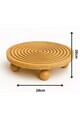 Stand de prezentare a alimentelor, Hermia, 264MDS1108, Înălțimea piciorului sferic: 6,5 cm, Bambus