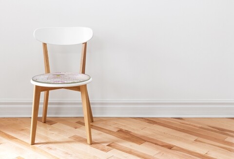 Perna scaun matlasata, Alcam, Lavanda Ø36 cm