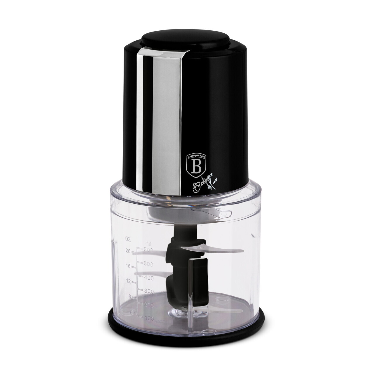 Tocator 2 in 1 Berlinger Haus, Black Silver, 600 ml, plastic, negru/transparent - imagine 4