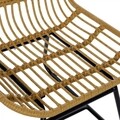 Scaun pentru gradina/terasa, DKD Home Decor, 58 x 65 x 89 cm, metal/ratan, negru/bej