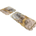 Set covorase de baie 2 piese, Alanur Home, 21018515AL, Poliester, Crem