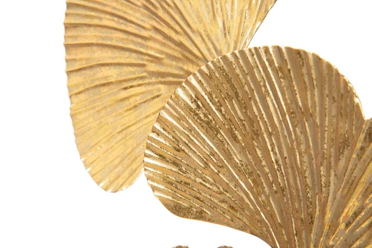 Decoratiune Foglie, Mauro Ferretti, 24.5x10.5x40.5 cm, fier, auriu - 2 | YEO