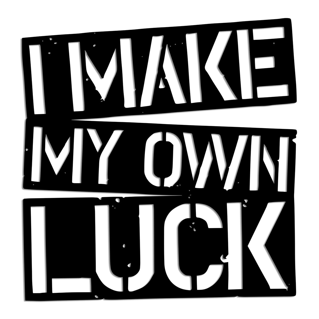 Decoratiune de perete, I Make My Own Luck, Dimensiune: 50 x 50 cm , Negru — imaginea 5