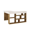 Birou  CT5 - AW, Locelso, 129x120x72 cm, PAL, natural/alb
