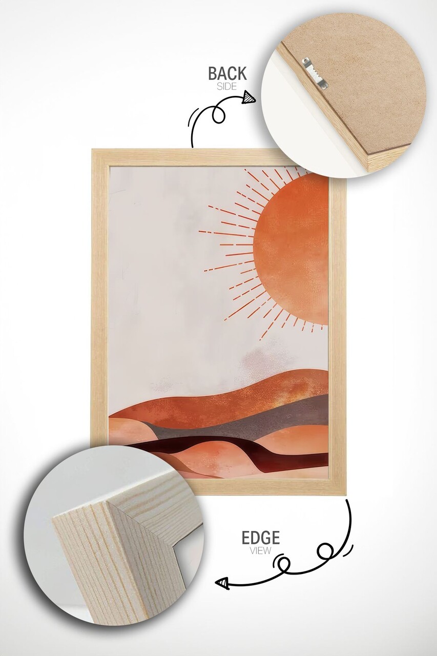 Set 2 tablouri decorative, Ersy2Lımodel22-Ahsap, Vopsea: 100% MDF (grosime: 2,7 mm), Multicolor - view 2