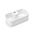 Suport baie cu montaj pe bara de dus, Brabantia, Caddy White, 24.4x13.3x7.5 cm, polipropilena, alb