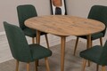 Set masa extensibila si 4 scaune, Vella, Vina 1070, PAL, Pin Atlantic / Verde