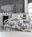 Lenjerie de pat dubla 3 piese, Duvarda Kediler, EnLora Home, 65% bumbac/35% poliester