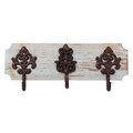 Cuier Shane Antique, Creaciones Meng, 40x2x13 cm, 3 agatatori, lemn/fier