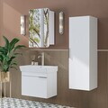 Set Dulap de Baie cu Chiuvetă și Oglindă (3 Piese), Hanah Home, 2920, PAL MELAMINAT, Alb