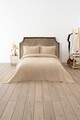 Cuvertura matlasata dubla, Waffle - Beige, DC Home, 70% bumbac/30% poliester